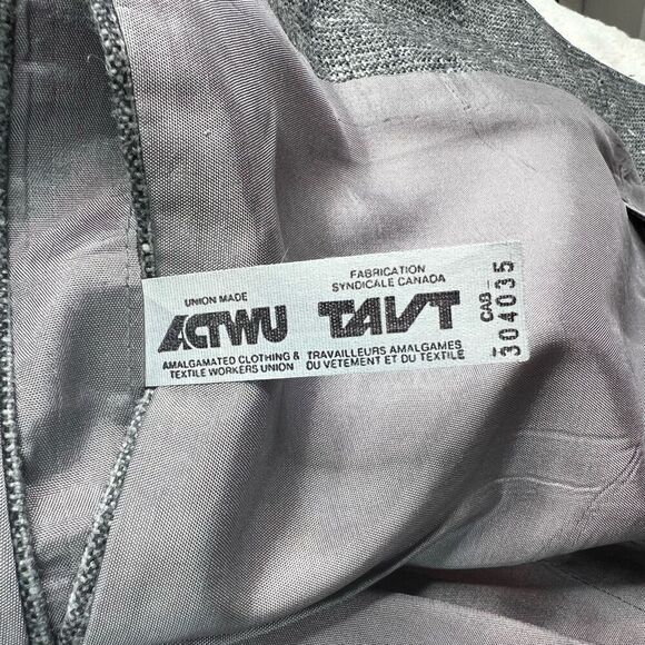 Yves St Germain Wool Blend Gray Tweed Blazer Jacket Mens Size 44 Coat Vintage - Picture 8 of 13